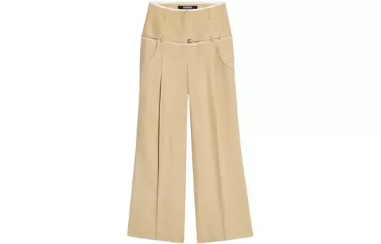 Брюки широкие Jacquemus Le Pantalon Criollo, кремовый