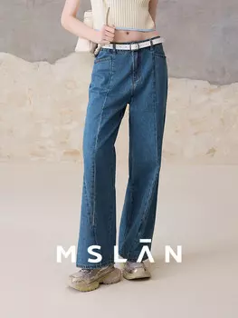Брюки широкие Mslan в стиле ретро, синий