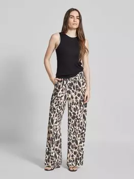 Брюки широкие с эластичным поясом, модель «JOSA» Vila, бежевый