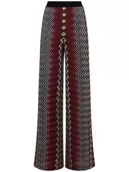 Брюки широкие с зигзагом Missoni, красный