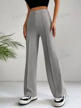 Брюки широкие Shein Ezwear, серый