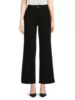 Брюки Широкие T Tahari с высокой посадкой, черный
