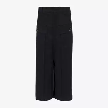 Брюки широкие укороченные Leem, черный