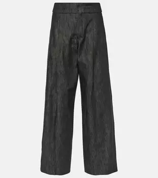 Брюки широкого кроя athos из шамбре 'S Max Mara, черный