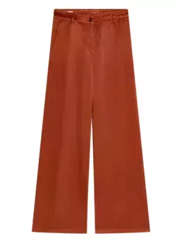 Брюки широкого кроя DRIES VAN NOTEN, коричневый