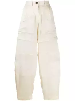 Брюки широкого кроя Lanvin, нейтральный