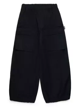 Брюки широкого кроя MM6 Maison Margiela Kids, черный