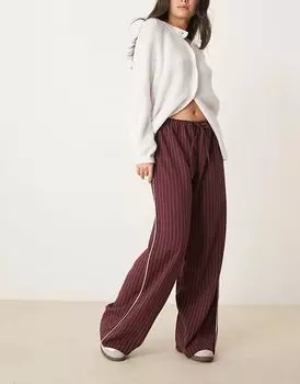 Брюки широкого кроя с контрастной полосой по бокам ASOS DESIGN