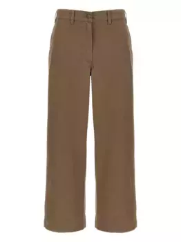 Брюки широкого кроя THE ROW, коричневый