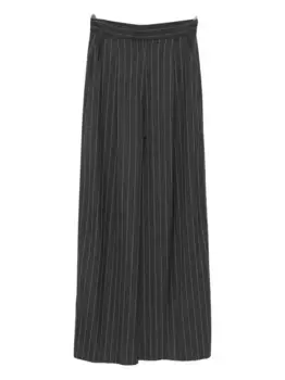 Брюки широкого кроя в тонкую полоску Marella, серый