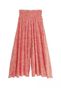 Брюки Shirred Wide Leg New Look, крапчатый красный