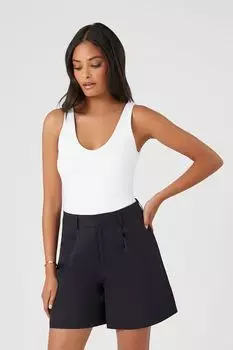 Брюки-шорты со средней посадкой Forever 21, черный