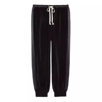 Брюки side-stripe sweatpants 'black' Gucci, черный