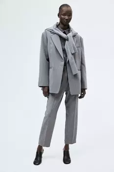 Брюки-Сигареты длиной до щиколотки H&M, серый