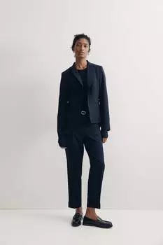 Брюки-Сигареты длиной до щиколотки H&M, синий