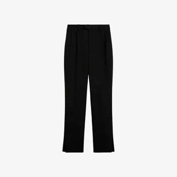 Брюки-сигареты Frittat средней посадки из эластичной ткани Ted Baker, черный