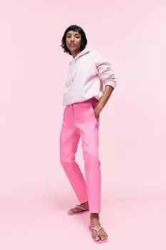 Брюки-сигареты H&amp;M, розовый