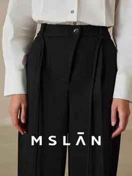 Брюки-сигареты MSlan зимние, черный