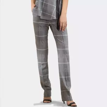 Брюки-Сигареты в клетку тартан Smart And Joy, серый