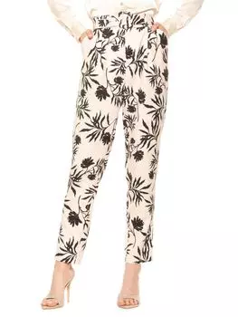 Брюки-сигареты Zayna с поясом Alexia Admor, цвет Oat Floral