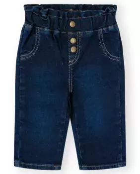 Брюки синего цвета индиго для девочки с пуговицами Canada House