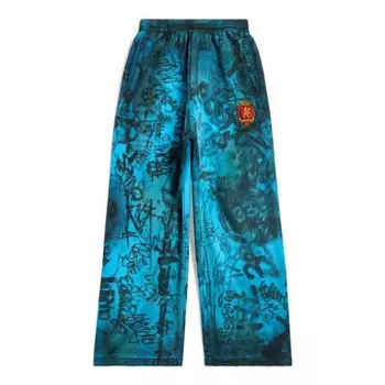 Брюки skater graffiti baggy sweatpants 'blue sky' Balenciaga, голубой