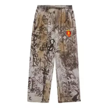 Брюки skater graffiti baggy sweatpants 'heather grey' Balenciaga, серый