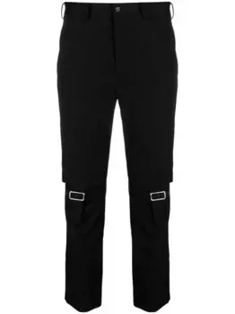 Брюки скинни с вырезами и пряжками Black Comme Des Garons, черный