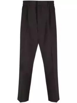 Брюки скинни со складками EMPORIO ARMANI, зеленый