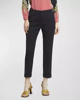 Брюки скинни Solid Bristol до щиколотки Etro, цвет Dark Blue 4