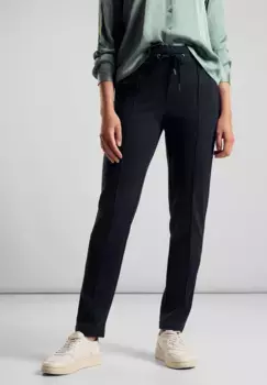 Брюки-скинни STREET ONE, эластичный пояс с кулиской, синий