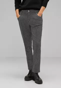 Брюки-скинни STREET ONE, средняя талия, черный