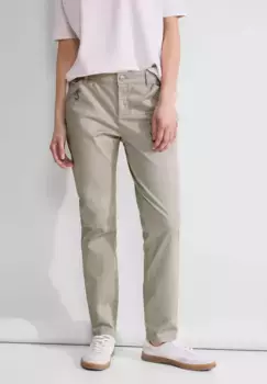 Брюки-скинни STREET ONE, средняя талия, цвет Dolomite Stone