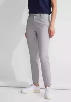 Брюки-скинни STREET ONE, средняя талия, серый