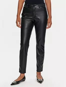 Брюки skinny fit из искусственной кожи Jdy, черный
