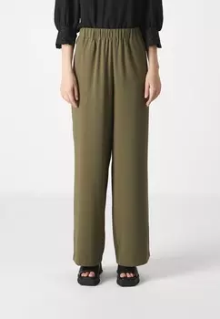 Брюки SLFTINNI RELAXED FIT WIDE Selected, хаки