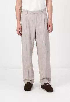 Брюки SLHRELAXED MALIK SUN PINSTRIPED Selected Homme, бежевый