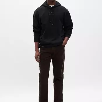 Брюки slim-fit из эластичного вельвета Gap, коричневый