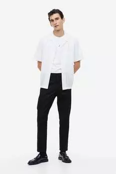 Брюки slim fit из твила H&M, черный