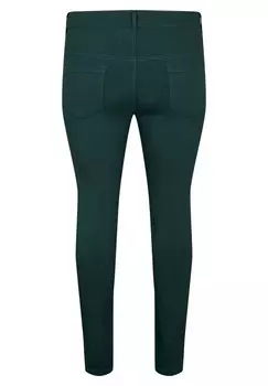 Брюки SLIM FIT MIT HOSENTASCHEN Zizzi, темно-зеленый