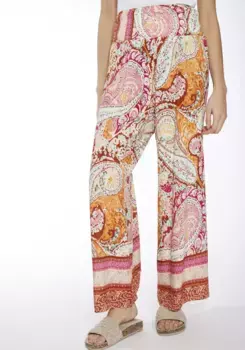 Брюки-слипоны HaILY’S "LG V TR Ro44sie", летний яркий принт, цвет 7230 Pink Div