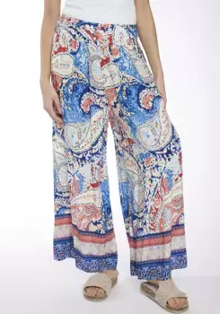Брюки-слипоны HaILY’S "LG V TR Ro44sie", летний яркий принт, синий