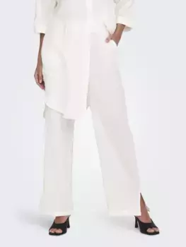 Брюки-слипоны JDY "JDYTHEIS LIFE WIDE SLIT PANT WVN NOOS", цвет Cloud Dancer