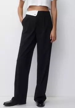 Брюки Smart Брюки PULL&BEAR, черный