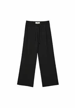 Брюки SMART DRAWSTRING Stradivarius, черный