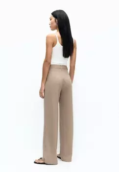 Брюки SMART SEAMED PULL&BEAR, коричневый