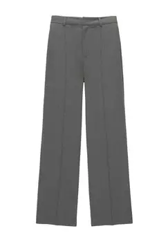 Брюки Smart Seamed PULL&BEAR, серый
