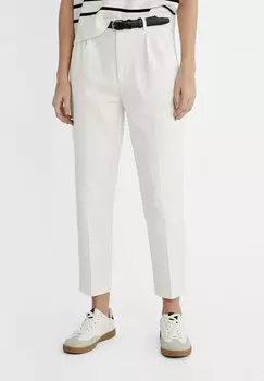 Брюки SMART WITH BELT Stradivarius, цвет white