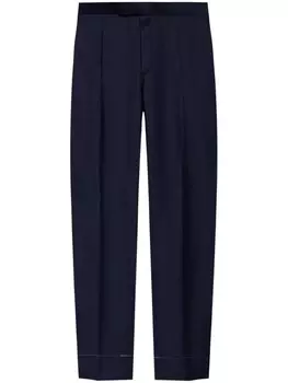 Брюки со сглаженными складками Brioni, синий