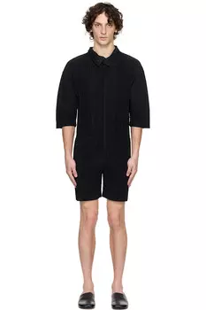 Брюки со складками 3 комбинезон Homme Pliss Issey Miyake, черный